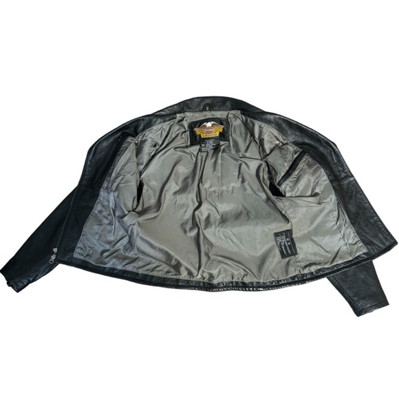 Harley Davidson Women’s Black Studded Leather jacket Size Medium - Picture 9 of 13